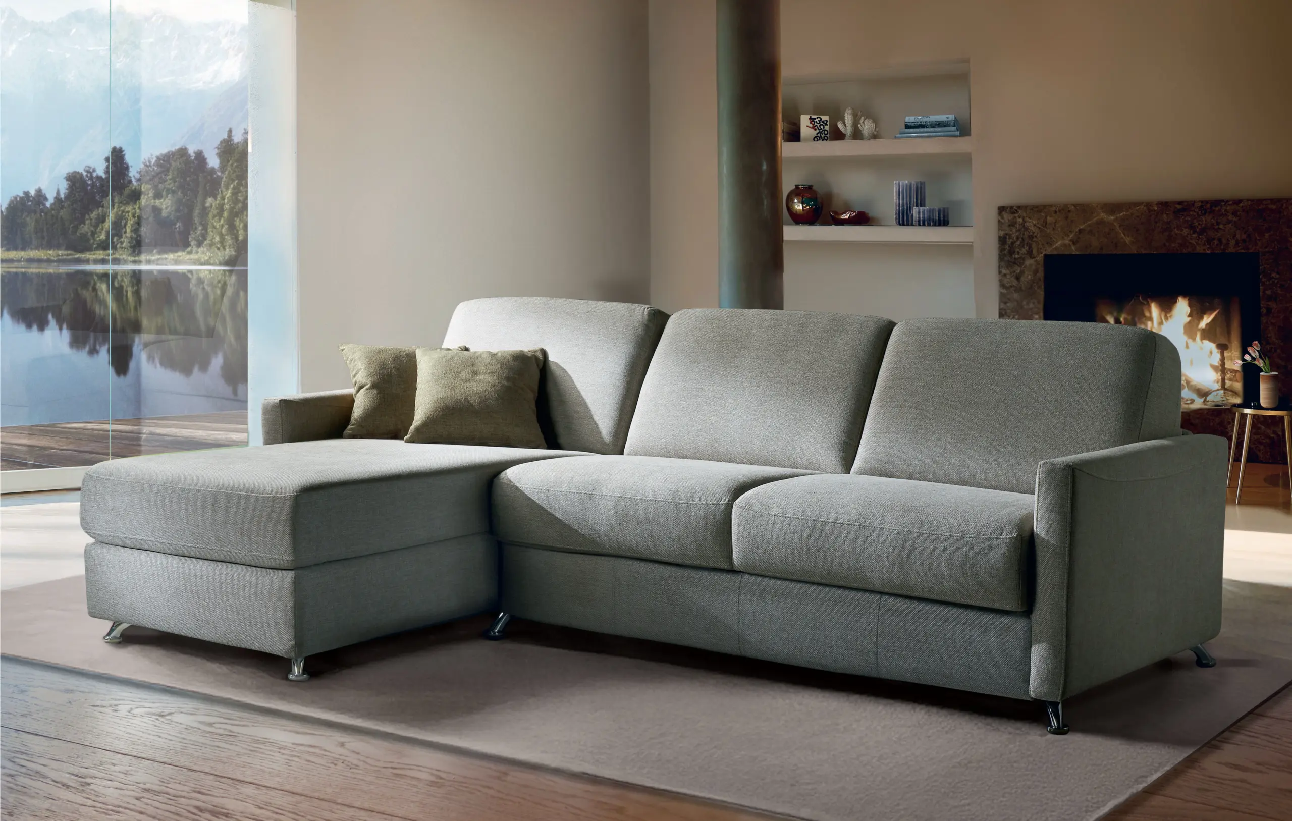 AMBROGIO Class 1, 3 posti letto, materasso ENGEL 140x196h17, rivestimento tessuto Bull col.14
